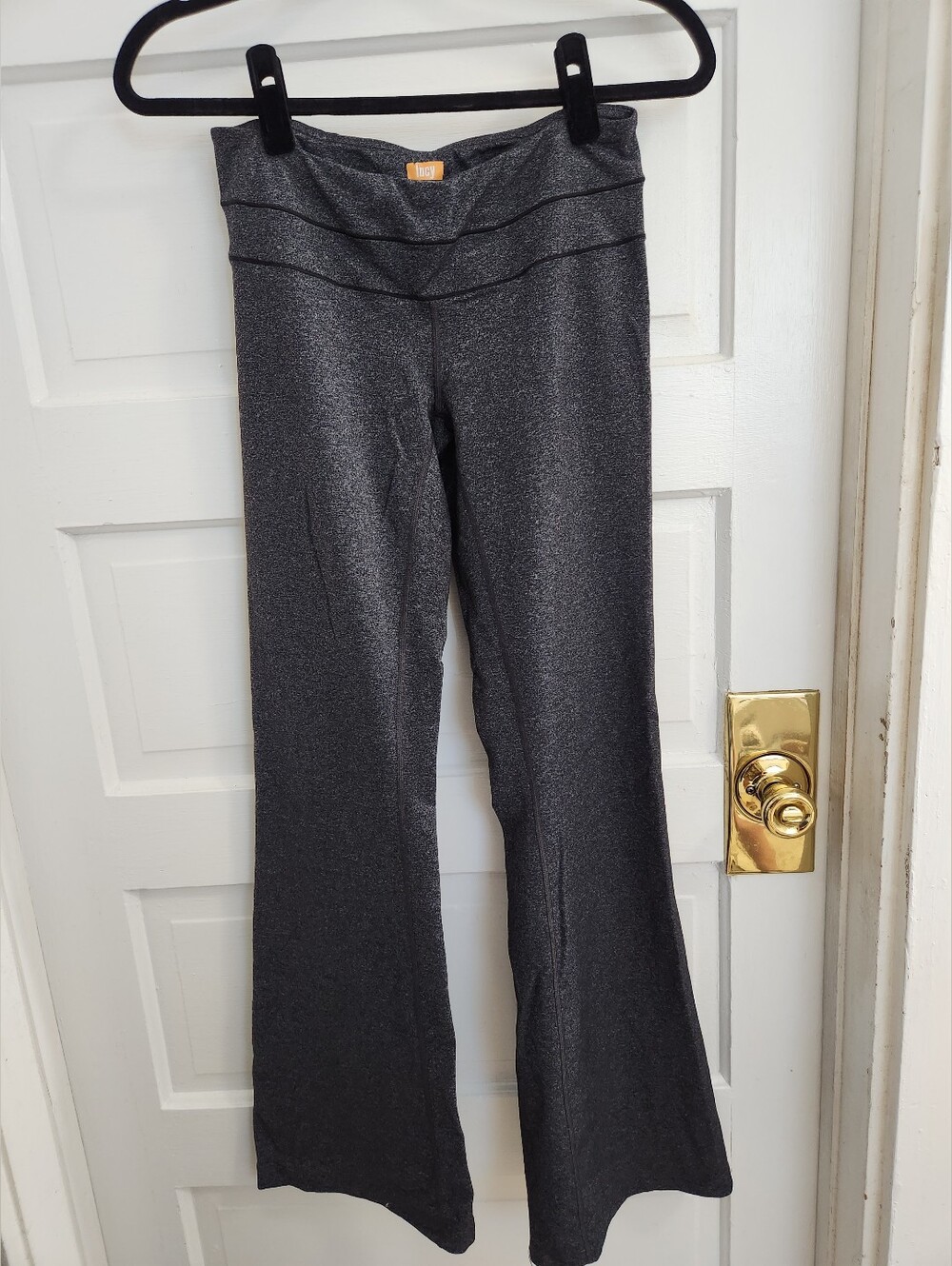 Lucy Brand Women Small Flared Gray Yoga Pants
